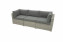 Gartensofa aus Polyrattan SEVILLA, 3-sitzer (grau) - Dunkelgrau