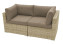 Gartensofa aus Polyrattan SEVILLA, 2-sitzer (beige) - Beige