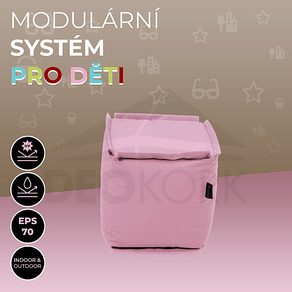 Gartenkinder-Textiltisch/Hocker MODULTEX KIDS (rosa)