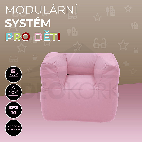 Kinder-Textil-Gartenstuhl MODULTEX KIDS (rosa)