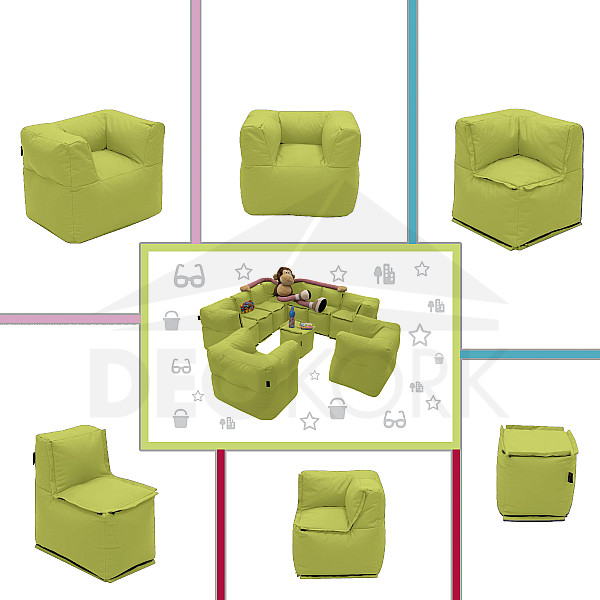 Modulares Kindertextilset MODULTEX KIDS (hellgrün) - eigenes Set