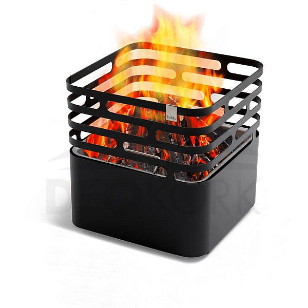 Grill tragbare Feuerstelle HÖFATS Cube schwarz