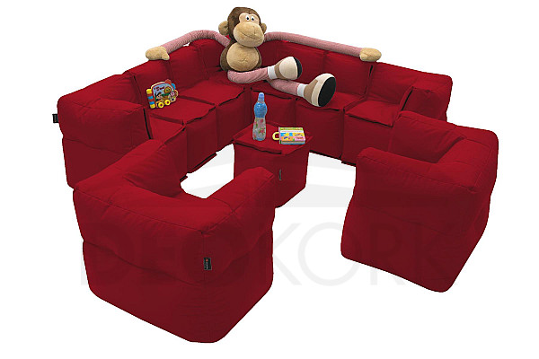 Modulares Kindertextilset MODULTEX KIDS (rot) - eigenes Set