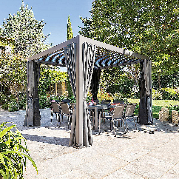 Gartenpavillon aus Aluminium MEGAN 4x3 m (Graphit)