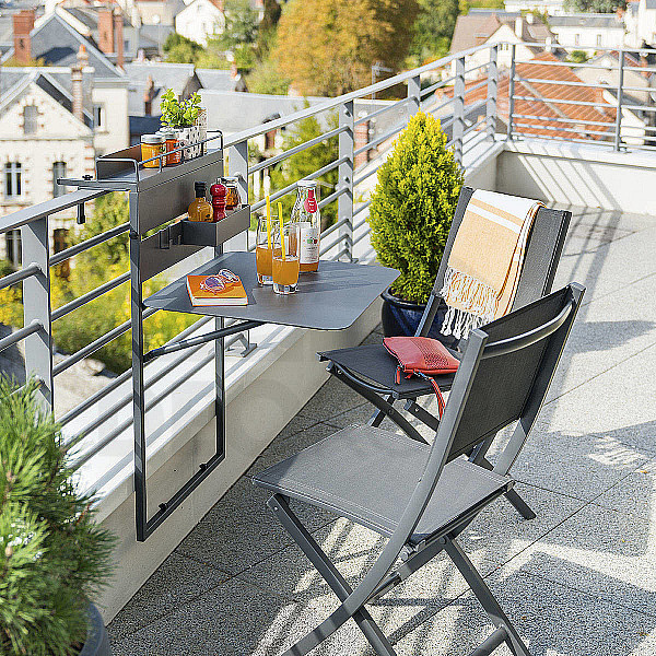 Balkon-Klappset aus Aluminium FIESTA 1 + 2