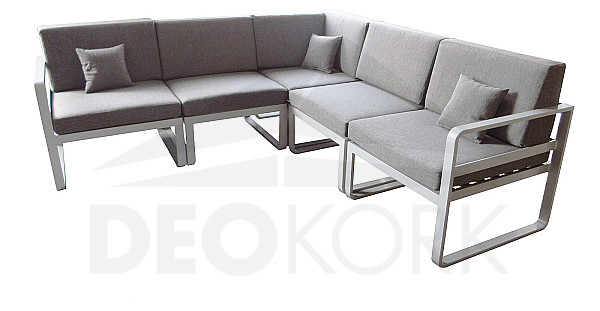 Ecklounge aus Aluminium GRENADA für 5 Personen