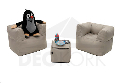 Textiles Kinder-Baukastenset MODULTEX KIDS für 2 Personen (Cappuccino)