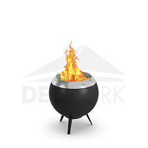 HÖFATS Moon 45 tragbare Grill-Feuerstelle für Holz und Pellets mit niedrigem Sockel