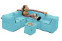 Gartenkinder-Textiltisch/Hocker MODULTEX KIDS (hellblau)