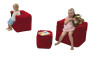 Kinder-Textil-Gartenstuhl MODULTEX KIDS (rot)