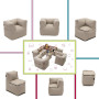 Modulares Kindertextilset MODULTEX KIDS (Cappuccino) - eigenes Set