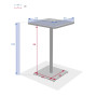 Aluminium-Stehtisch RUBBY 65x65 cm (anthrazit)