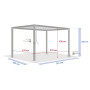 Gartenpavillon aus Aluminium MEGAN 4x3 m (Graphit)