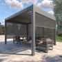 Gartenpavillon aus Aluminium MEGAN 4x3 m (Graphit)