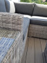 Loungegruppe modular aus Polyrattan SEVILLA für 7 Personen (grau)