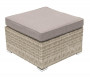 Ecklounge modular aus Polyrattan SEVILLA für 6 Personen beige