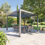 Gartenpavillon aus Aluminium MEGAN 4x3 m (Graphit)