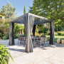 Gartenpavillon aus Aluminium MEGAN 4x3 m (Graphit)